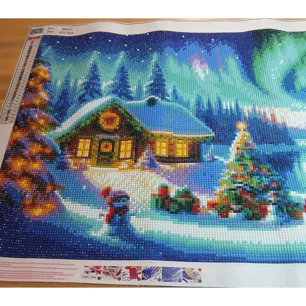Huge Finished Diamond Art Painiting 40 By 70‎ Cm Christmas Themed